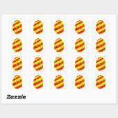 Sticker Carré Oeuf de Pickleball de Pâques (Feuille)