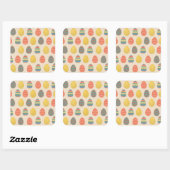 Sticker Carré OEufs de Pâques (Feuille)
