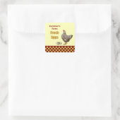 Sticker Carré Oeufs frais de ferme (Sac)