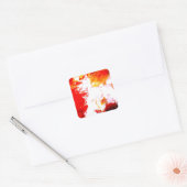 Sticker Carré Oeuvre artistique créative Abstraite (Enveloppe)