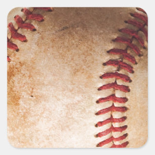 Sticker Carré Oeuvre De Baseball