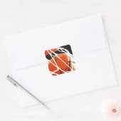 Sticker Carré Oeuvre de basket-ball (Enveloppe)