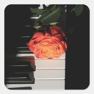 Sticker Carré Oeuvre de piano Extraordinaire