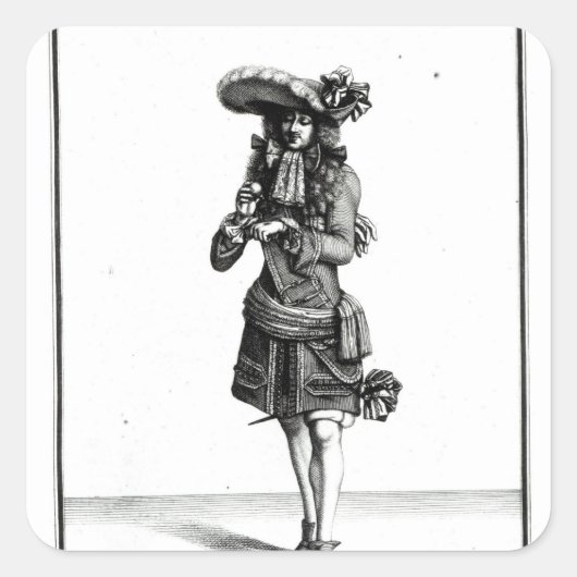 Sticker Carré Officier du roi, 1675 (Devant)