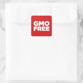 STICKER CARRÉ OGM LIBRE (ROUGE) (Sac)