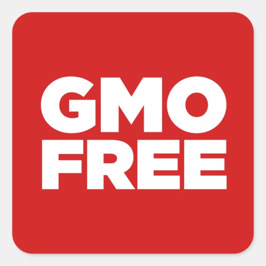 STICKER CARRÉ OGM LIBRE (ROUGE) (Devant)