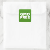 STICKER CARRÉ OGM LIBRE (VERT) (Sac)