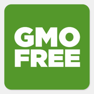 STICKER CARRÉ OGM LIBRE (VERT)