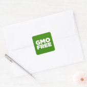 STICKER CARRÉ OGM LIBRE (VERT) (Enveloppe)