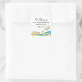 Sticker Carré Oh, Bébé, les Endroits où tu iras ! Adresse (Sac)