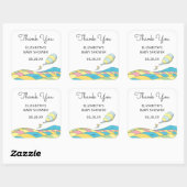 Sticker Carré Oh, Bébé, les Endroits où tu iras ! Merci douche S (Feuille)