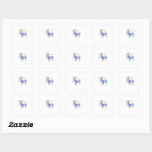 Sticker Carré Oh Cerf Style Graphique Propre (Feuille)