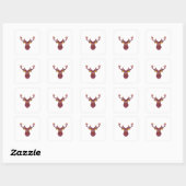 Sticker Carré Oh Deer Fresh Modern Design  (Feuille)