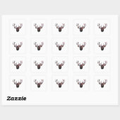 Sticker Carré Oh Deer Minimal Style  (Feuille)