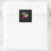 Sticker Carré Oh Deer Queer LGBT Pride Celebration Design (Sac)