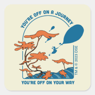 Sticker Carré Oh, les endroits où tu iras ! "En route pour un vo