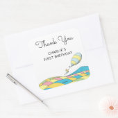 Sticker Carré Oh! Les Endroits où tu iras ! Merci d'anniversaire (Enveloppe)