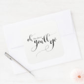 Sticker Carré Oh les endroits où tu vas aller autocoller (Enveloppe)