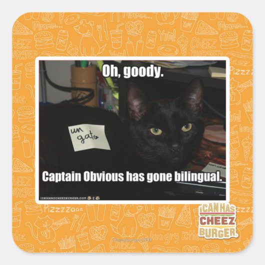 Sticker Carré Oh, mon dieu. (Devant)