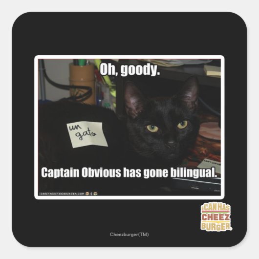 Sticker Carré Oh, mon dieu. (Devant)