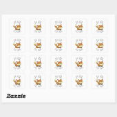 Sticker Carré Oh pour Fox Sake (Feuille)