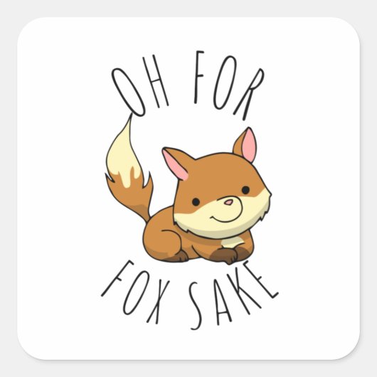 Sticker Carré Oh pour Fox Sake (Devant)