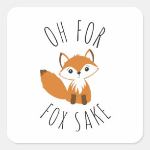 Sticker Carré Oh pour Fox Sake