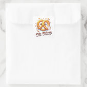 Sticker Carré Oh Snap Pretzel Cute (Sac)