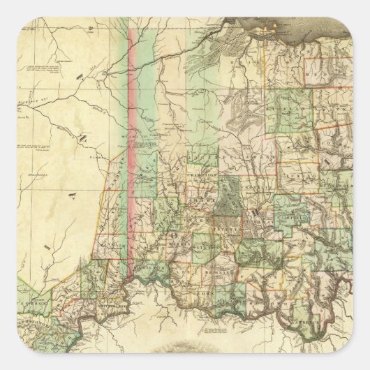 Sticker Carré Ohio et Indiana 2 (Devant)