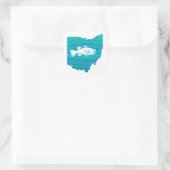 Sticker Carré Ohio Wave Fishing (Sac)