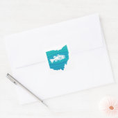 Sticker Carré Ohio Wave Fishing (Enveloppe)