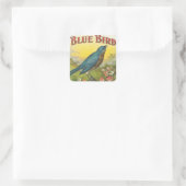 Sticker Carré Oiseau bleu (Sac)