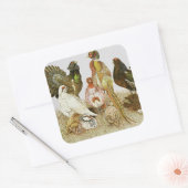 Sticker Carré Oiseaux de jeu (Enveloppe)