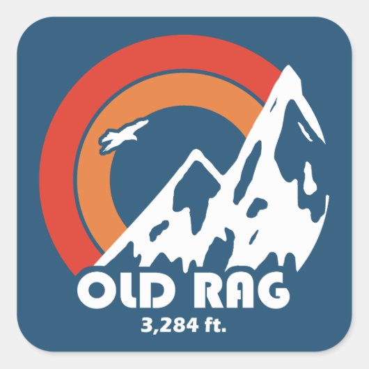 Sticker Carré Old Rag Mountain Sun Eagle (Devant)