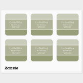 Sticker Carré Olive Green Paint Swatch Nouvelle adresse (Feuille)