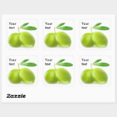Sticker Carré Olives vertes (Feuille)