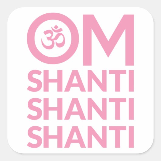 Sticker Carré Om Shanti (Devant)