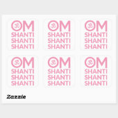 Sticker Carré Om Shanti (Feuille)