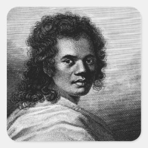 Sticker Carré Omai, gravée par J.Caldwall, 1777
