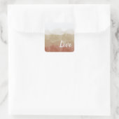Sticker Carré Ombre Brown et Tan Love Graceful Gradient (Sac)