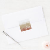 Sticker Carré Ombre Brown et Tan Love Graceful Gradient (Enveloppe)