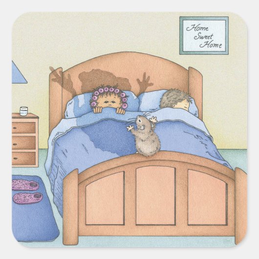 Sticker Carré Ombre du hamster (Devant)