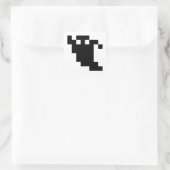 Sticker Carré Ombre fantôme de 8 bits Pixel (Sac)