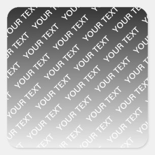 Sticker Carré Ombre & motif de texte (couleur modifiable) Gris