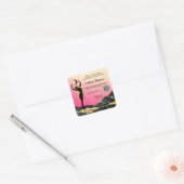 Sticker Carré *~* Ombre Peach Pink Goddess Intention Spell AP24 (Enveloppe)