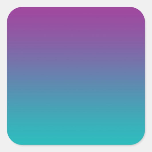 Sticker Carré Ombre pourpre et Turquoise (Devant)