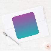 Sticker Carré Ombre pourpre et Turquoise (Enveloppe)