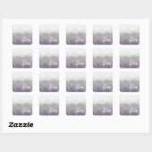 Sticker Carré Ombre Purple et Grey Love Graceful Gradient (Feuille)