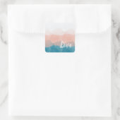Sticker Carré Ombre rose et bleu amour dégradant (Sac)
