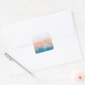 Sticker Carré Ombre rose et bleu amour dégradant (Enveloppe)